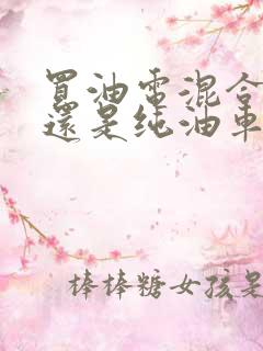 买油电混合车好还是纯油车好
