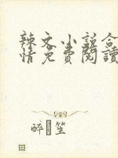 辣文小说合集激情免费阅读