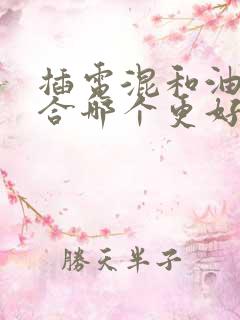 插电混和油电混合哪个更好