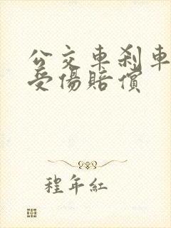 公交车刹车乘客受伤赔偿