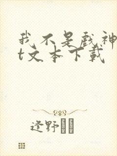 我不是戏神txt文本下载