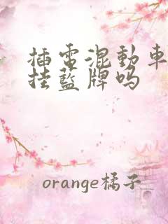 插电混动车可以挂蓝牌吗