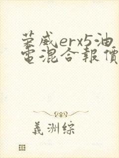 荣威erx5油电混合报价