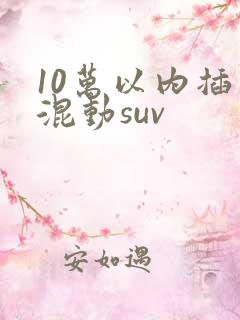 10万以内插电混动suv