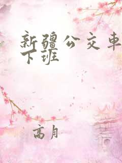 新疆公交车几点下班
