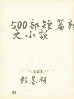 500部短篇辣文小说