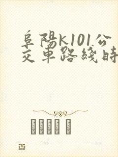 阜阳k101公交车路线时间表