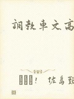 调教车文高h
