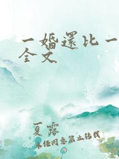 一婚还比一婚高全文