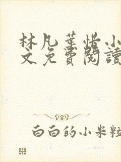 林凡叶惜小说全文免费阅读