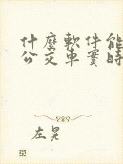 什么软件能显示公交车实时位置