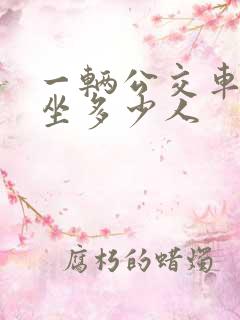 一辆公交车可以坐多少人
