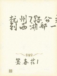 杭州7路公交车到西湖哪一站停