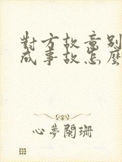对方故意别车造成事故怎么办