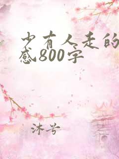 少有人走的路有感800字 少有人走的路有感800字