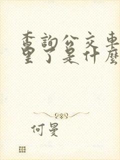 查询公交车到哪里了是什么