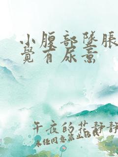 小腹部坠胀老感觉有尿意