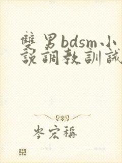双男bdsm小说调教训诫文