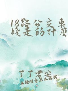 18路公交车路线走的什么路