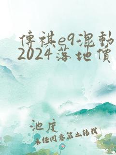 传祺e9混动版2024落地价