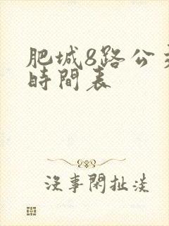 肥城8路公交车时间表