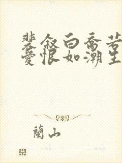 裴叙白乔若梨当爱恨如潮生全文
