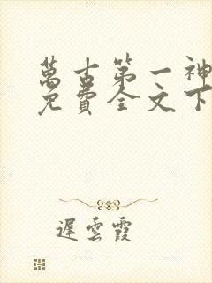 万古第一神小说免费全文下载 万古第一神小说免费全文下载