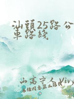 汕头25路公交车路线