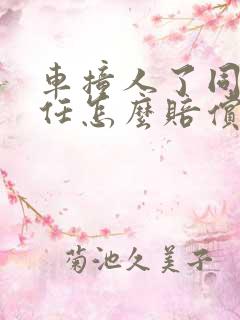车撞人了同等责任怎么赔偿