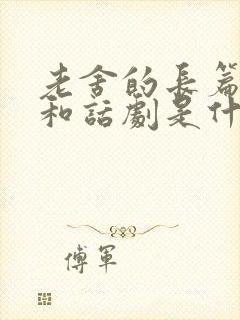老舍的长篇小说和话剧是什么