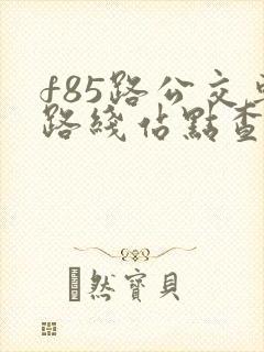 f85路公交车路线站点查询表