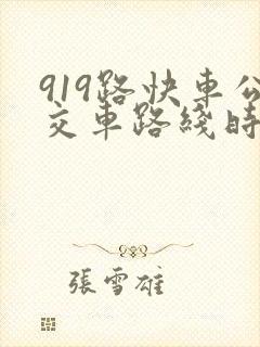 919路快车公交车路线时间表