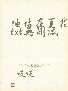 他站在夏花绚烂txt无删减