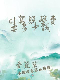 c1驾照学费需要多少钱