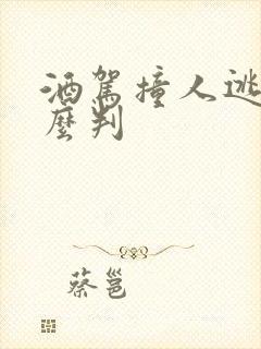 酒驾撞人逃逸怎么判