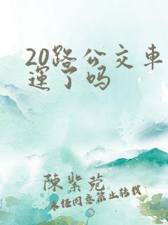 20路公交车停运了吗
