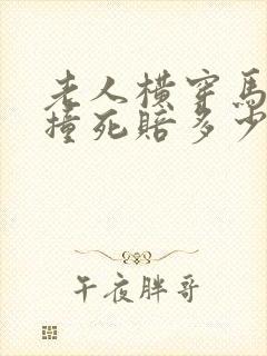 老人横穿马路被撞死赔多少