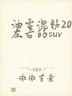 油电混动20万左右的suv