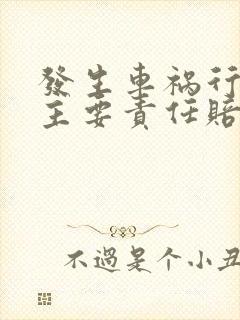 发生车祸行人负主要责任赔偿怎么赔