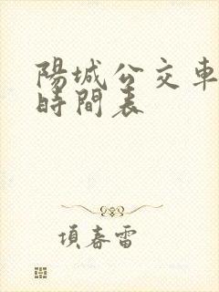 阳城公交车发车时间表