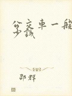 公交车一般是多少钱