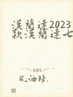 汉兰达2023款汉兰达七座油电混合动力