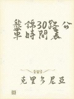 盘锦30路公交车时间表