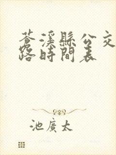 苍溪县公交车线路时间表