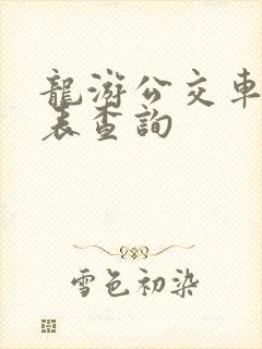 龙游公交车时刻表查询