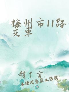 梅州市11路公交车