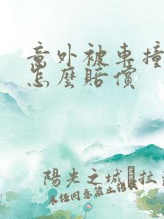 意外被车撞了该怎么赔偿 意外被车撞了该怎么赔偿