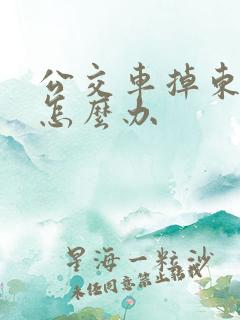 公交车掉东西了怎么办 公交车掉东西了怎么办