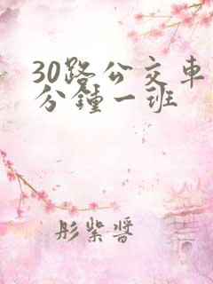 30路公交车几分钟一班