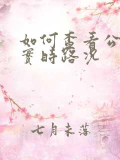 如何查看公交车实时路况